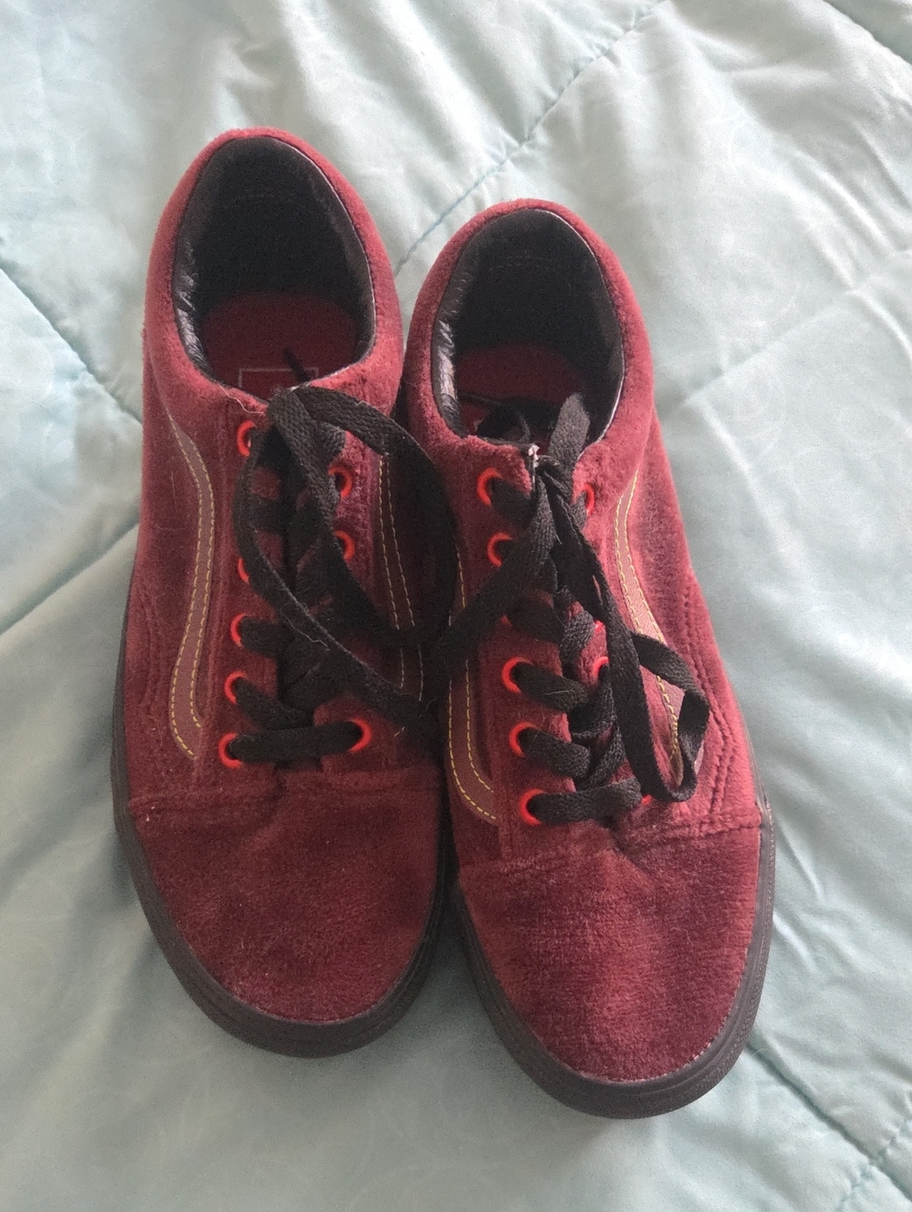 VANS Disney Suede Sneakers - Burgundy and Black